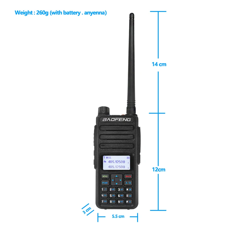 Baofeng DR-1801 DMR Digital Walkie Talkie Dual Time Slot Analog Tier 1&2 Long Range Dual Band 1024CH DM-1801 Ham Two Way Radio