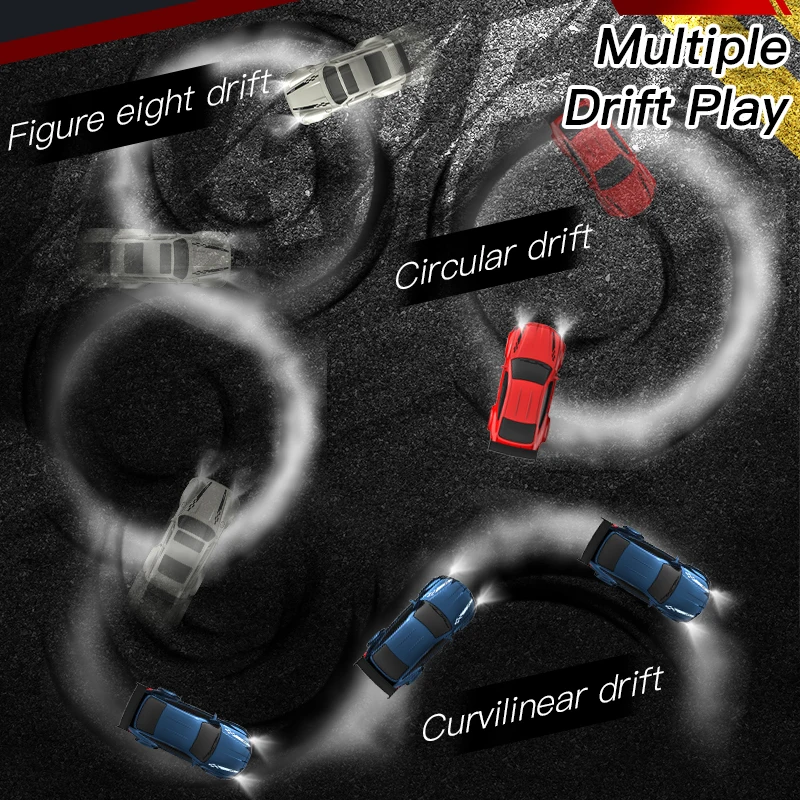 1/64 4WD Rc Drift Auto 2.4G Volledige Schaal 4WD Afstandsbediening Voertuig Kinderspeelgoed voor Jongens Verjaardagscadeautjes Mini Drift Auto Speelgoed