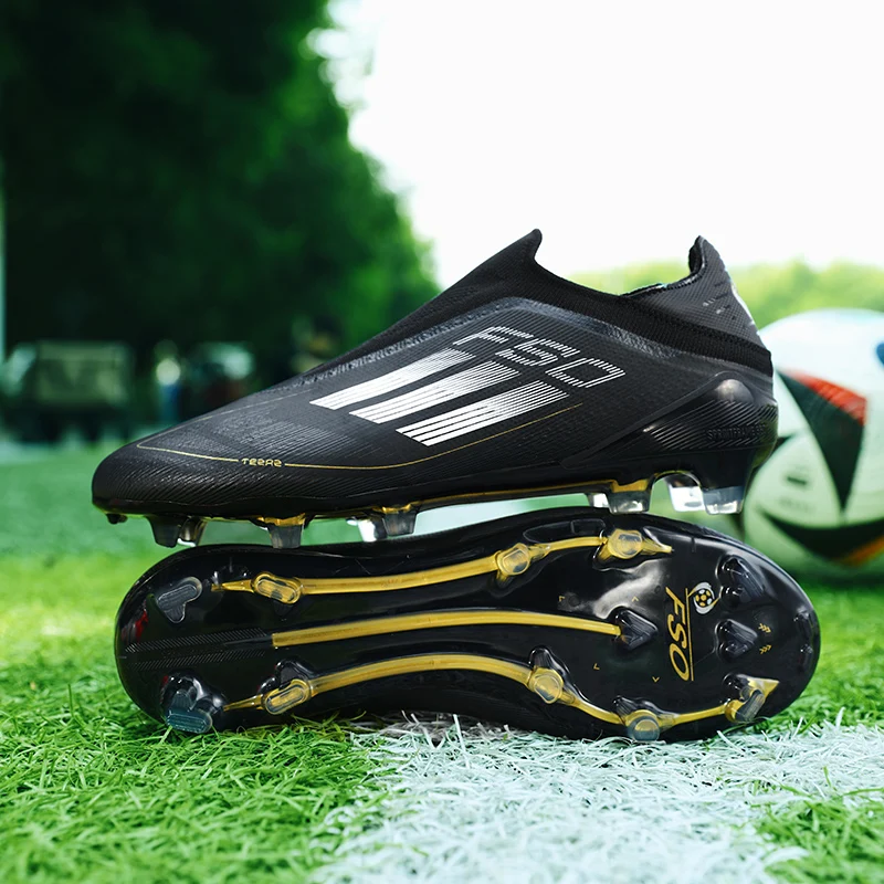 Men's High Quality Football Boots Professional AG/FG Soccer Shoes Kids Anti-Skip Training Soccer Cleats High Top Cleats