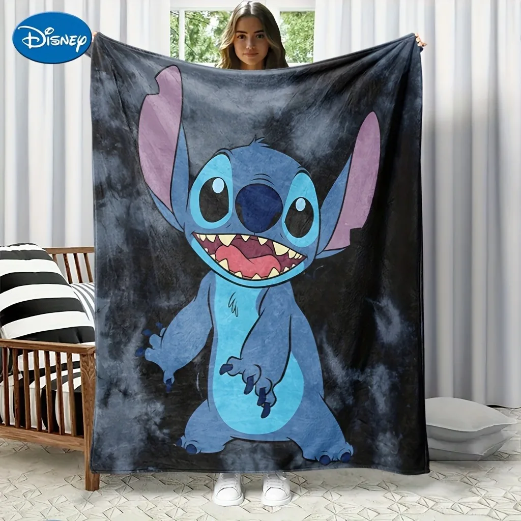 1 шт. одеяло Disney Stitch для уютного времени, многофункциональное одеяло, подходящее для дома, улицы, путешествий, кемпинга, одеяла для сна.