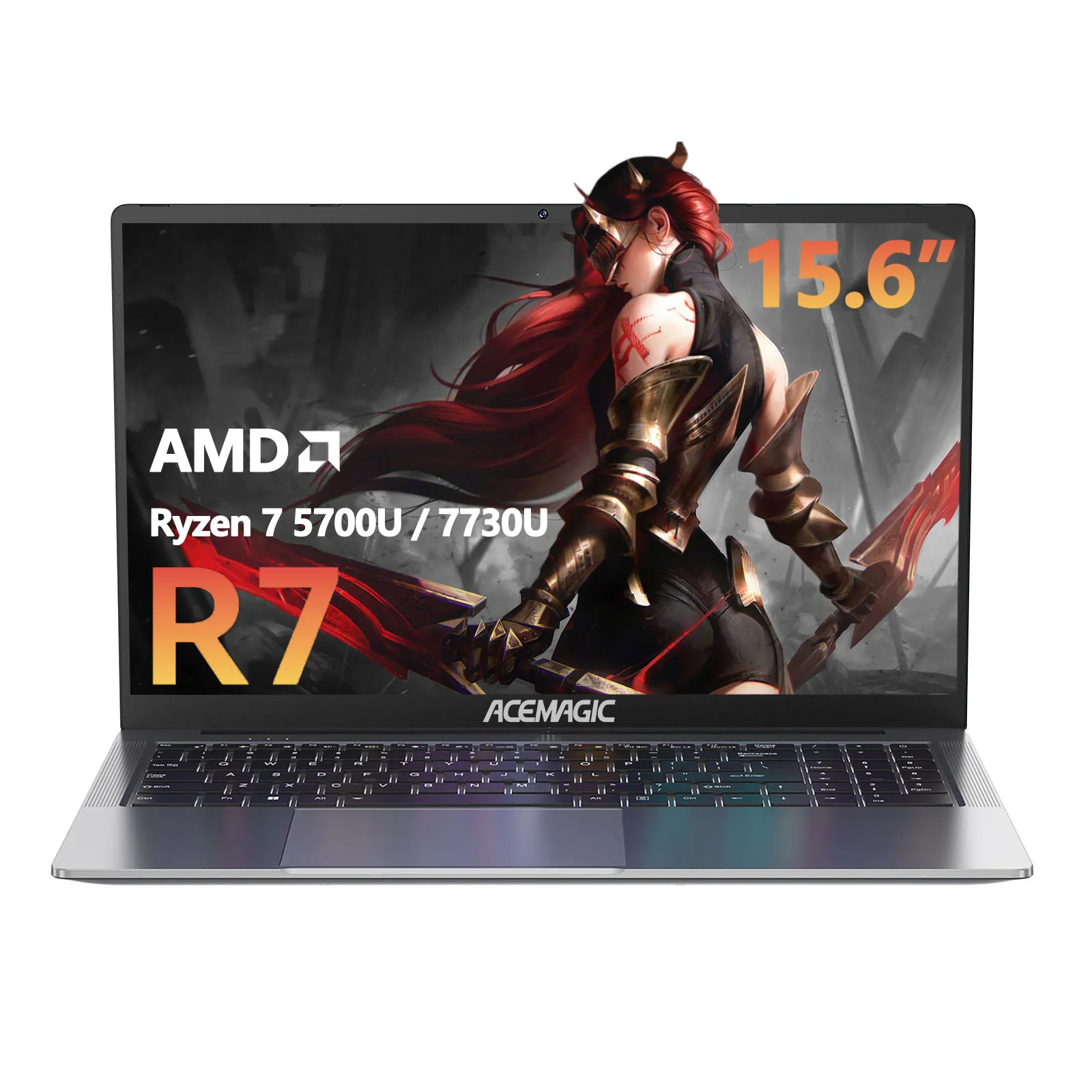 ACEMAGIC Computer portatile AMD Ryzen 7 5700U Windows Laptop 15,6 pollici IPS 16 GB DDR4 512 GB NVMe SSD retroilluminato e tastiera numerica