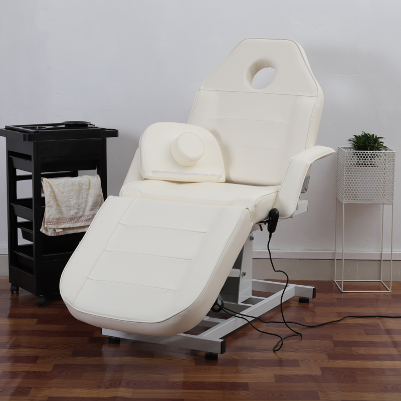 【Breeins】Adjustable Electric Facial Bed with Motorized Height Beauty Bed Massage Bed