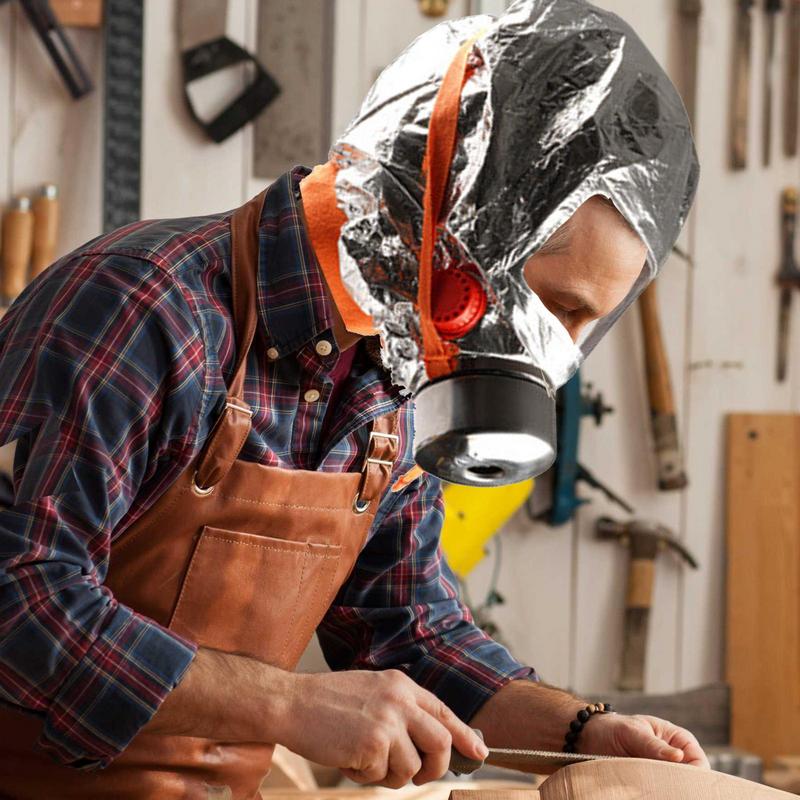 Vollgesichts-Atemschutzmaske, vollgesichts-Brandschutzabdeckung, beschlagfreier Nasenschutz mit Filter, wiederverwendbarer Flucht- und Atemschutz