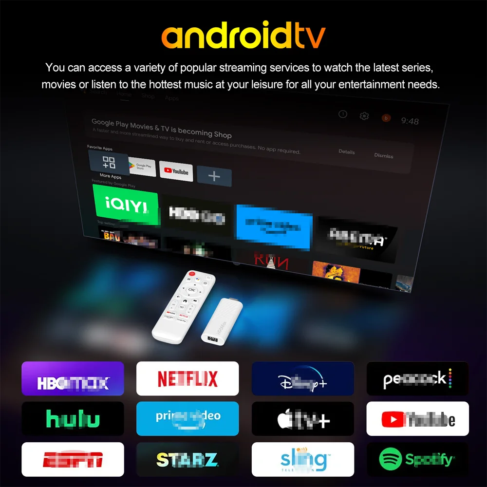 H96 Max H313 Android TV Stick Quad Core 4K Wifi 2.4G Voice Assistant RAM 2GB ROM 16GB Game Media Player Smart TV Box