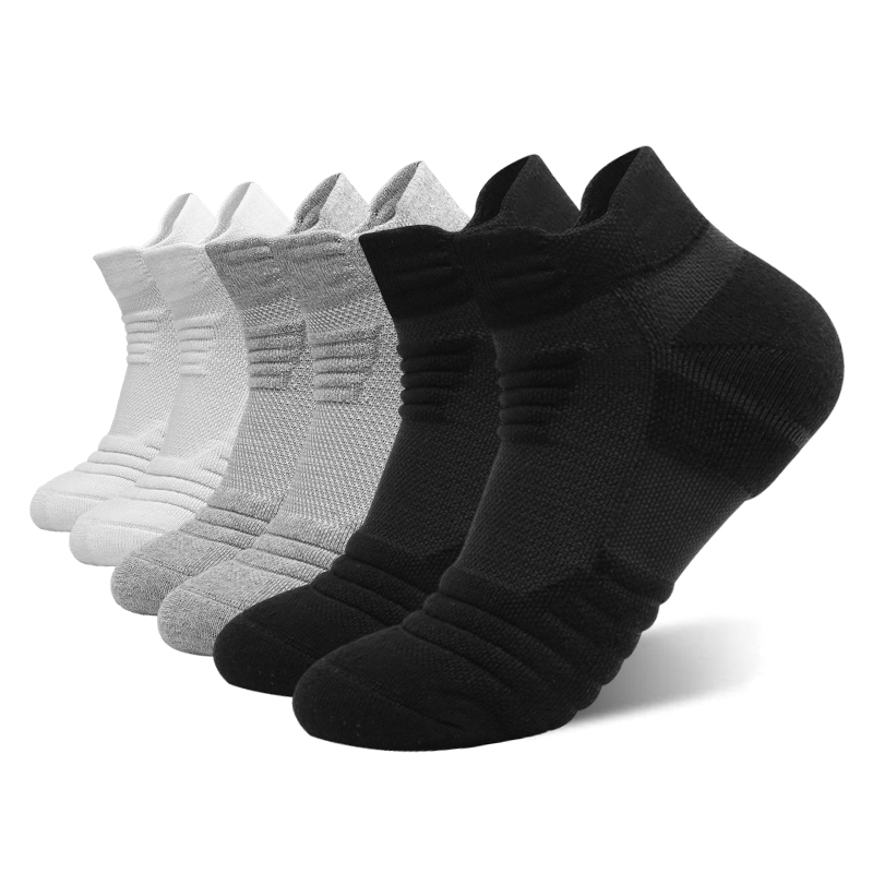 3/6/12 pares de meias esportivas de malha felpudas, acolchoadas, gerenciamento de umidade e duráveis, reduz o pé para corrida, caminhadas, ciclismo, beisebol