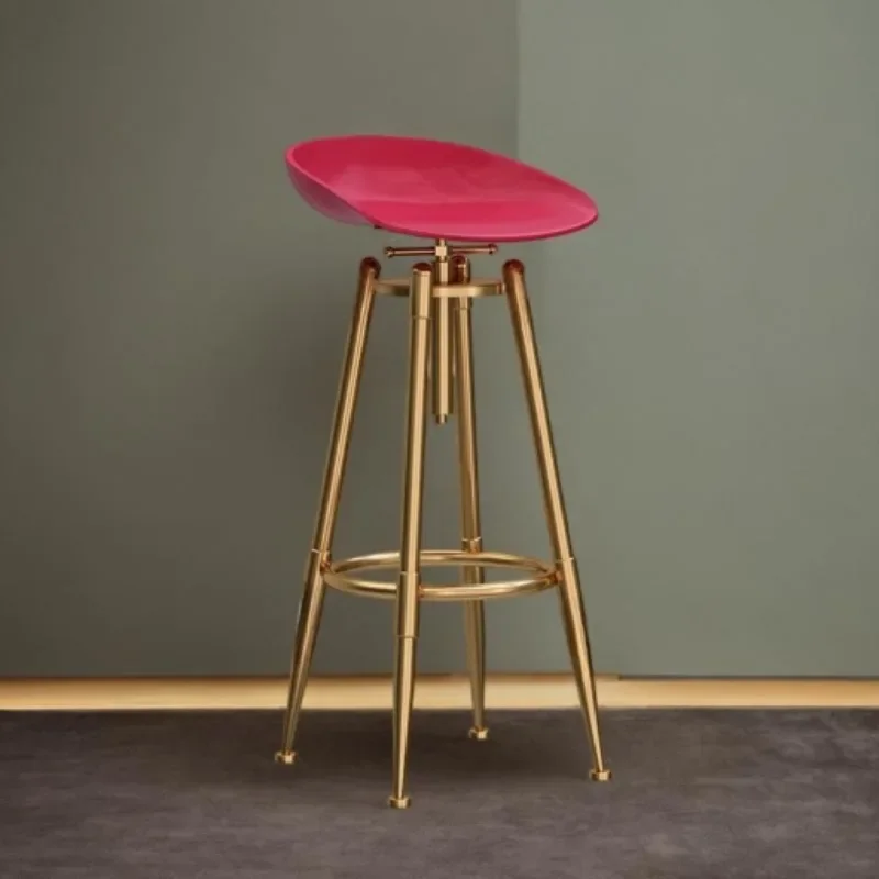 Moderne Barstühle Stuhl mit Rollen Tabure Luxussessel Weiß Orange Rattan Hoher Badezimmersensor Nordischer Barhocker