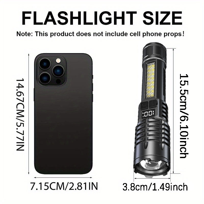 Linterna Led recargable de alta potencia linterna Led muy fuerte con batería integrada para pesca caza Camping Lanter
