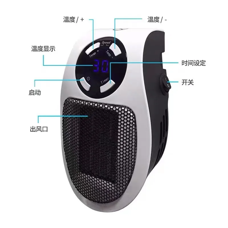 HOMFISH chauffage électrique chauffage de pièce pratique chauffage ventilateur d'air chaud mural hiver plus chaud Machine appareil ménager