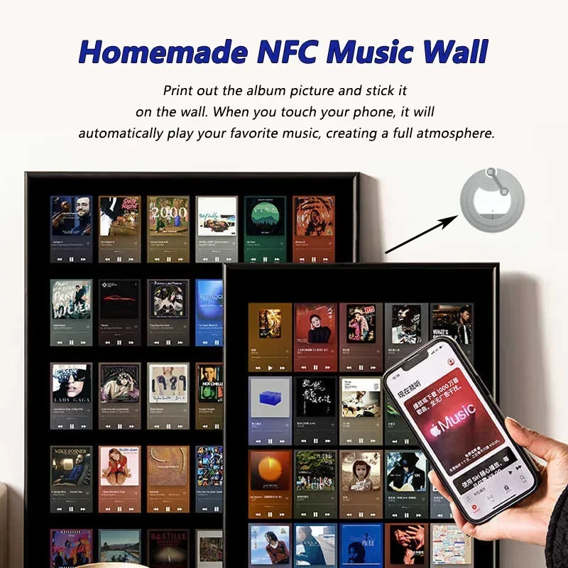 5YOA NFC Tag Sticker 13.56MHz Lable 213 Stickers Ntag213 RFID NFC enabled phones IoT Personal Automation Shortcuts Share 215 216