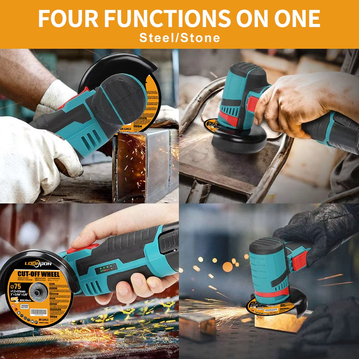 Loonpon 75mm/3 Zoll Harz schneid scheibe 9.5mm Bohrung Kreissäge blatt abgeschnittene Rad winkels chleif scheiben für Metall Edelstahl