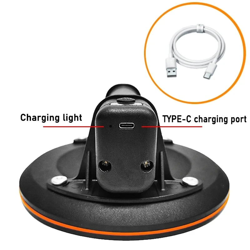Ventosa a vácuo resistente de 8 '' com interface tipo C, potência de rolamento de 200 kg para bancada/mármore/vidro, manuseio manual-elétrico