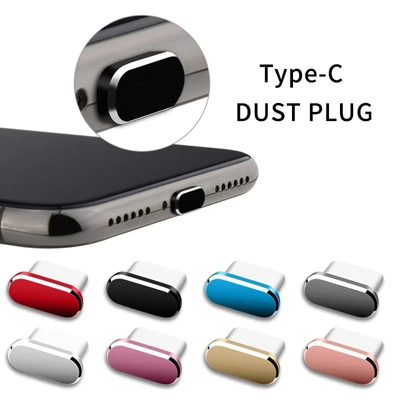 Tappi antipolvere in metallo di tipo C Protezioni antipolvere per cellulare per Apple IPhone 15 Pro Max/15 Plus/15 Pro Protezione antipolvere Samsung