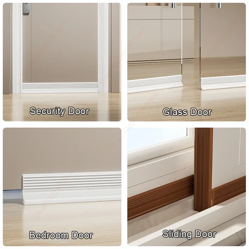 New Door Bottom Sealing Strip 1M Windproof Dust Stopper Guard Rain Weatherstrip Noise Reduction Insulator Sealer Home Hardware
