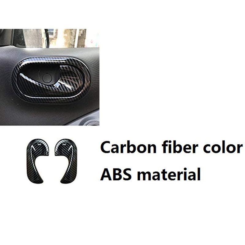 Bingkai pegangan pintu Interior mobil, dekoratif dengan serat karbon mobil