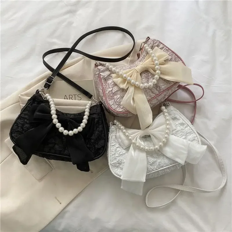 ไข่มุกหญิงกระเป๋าRetro Luxury Designerกระเป๋าถือCrossbodyกระเป๋าแฟชั่นผ้าใบผู้หญิง2024แนวโน้มไหล่กระเป๋า