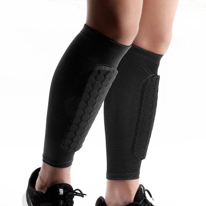 1 ชิ้นขาแขน Shin Guards กันกระแทกรังผึ้งไนลอนถุงเท้า Shin Protector ฟุตบอลเกียร์ฟุตบอลโล่กีฬา Legging