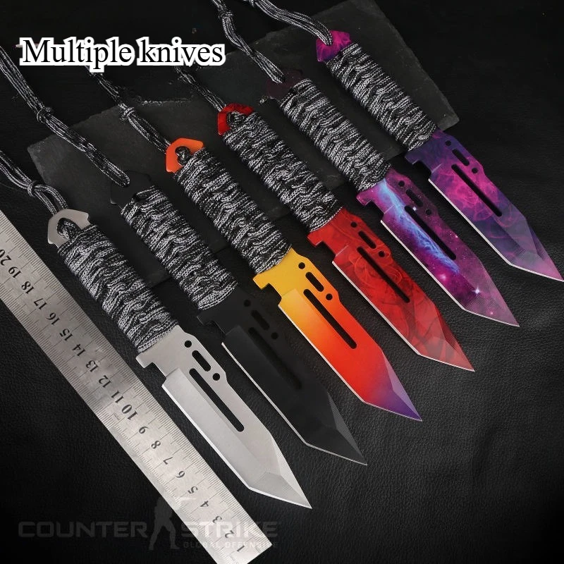 NUEVO cuchillo de autodefensa EDC para exteriores, cuchillo salvavidas de alta dureza para exteriores, cuchillo de acero inoxidable para acampar y escalar