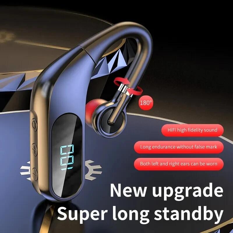 Bluetooth-Kopfhörer mit Echtzeit-Digitalanzeige, HD-Klangqualität, langlebige Ausdauer mit schmerzlosen Sportkopfhörern