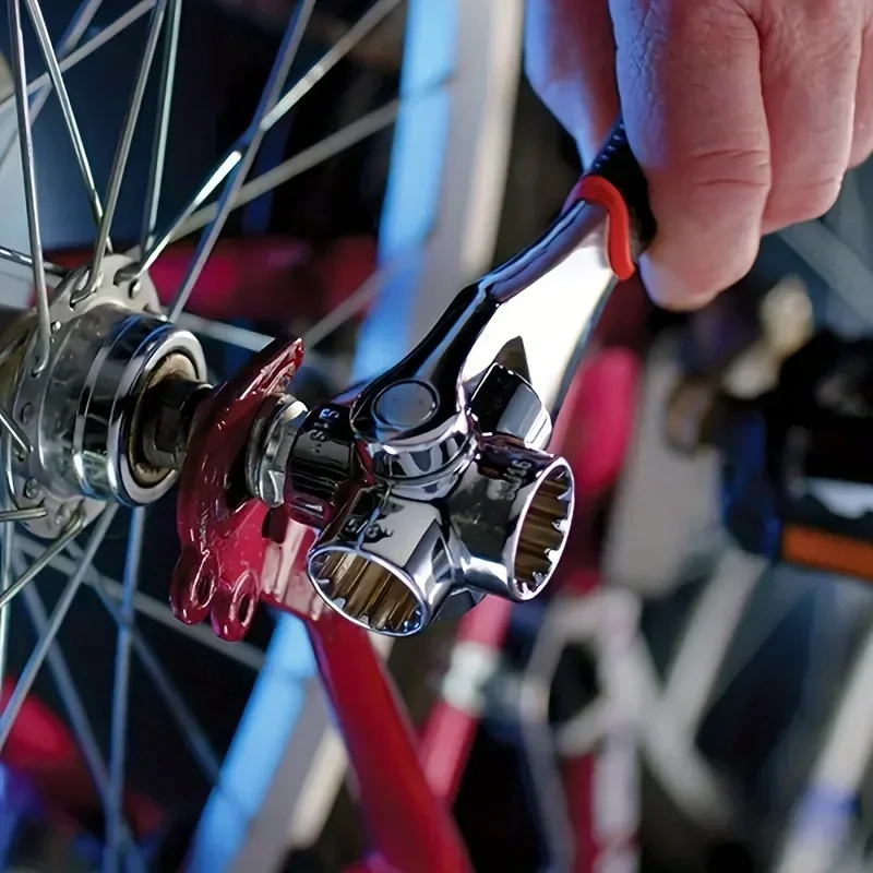 360 °   Chave de extremidade dupla de rotação, chave de ferramenta multiuso 52 em 1, chave de soquete de torque de 8-19mm, chave de soquete de 12 dentes
