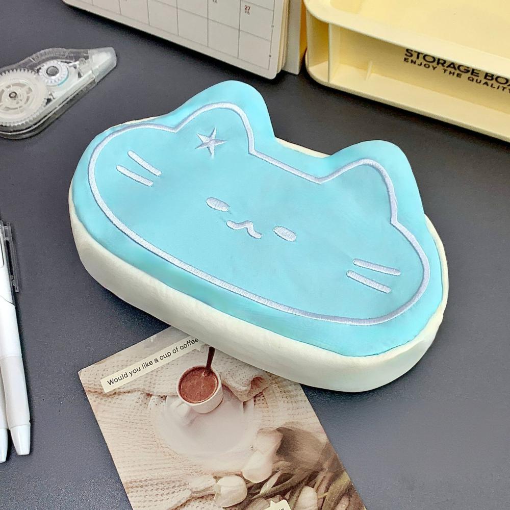 1pcs น่ารัก Caramel Cat ดินสอกระเป๋าขนาดใหญ่ความจุกระเป๋าดินสอสัตว์น่ารักดินสอกรณีอุปกรณ์โรงเรียนนักเรียนอุปกรณ์