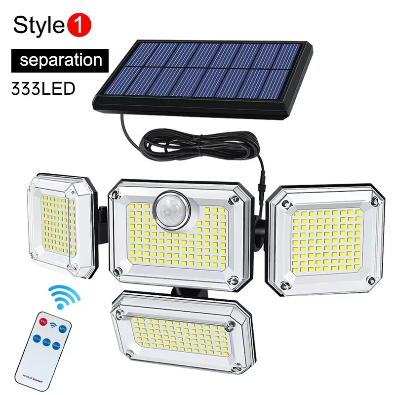 122/333LED Luci Solari Sensore di Movimento Esterno Induzione Umana 3 Modalità IP65 Impermeabile Energia Solare Garage Cortile Corridoio Lampada Da Parete