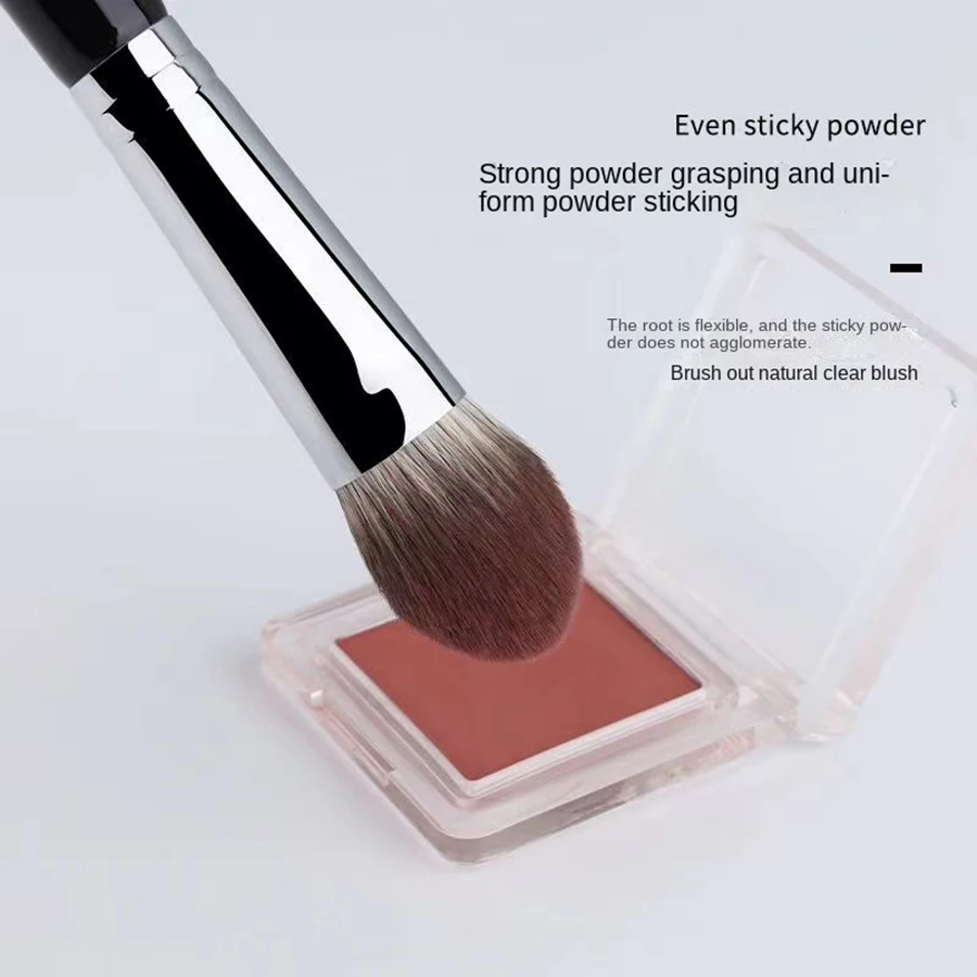 Brocha para colorete con forma de corazón de melocotón, colorete en polvo, crema, colorete líquido, brochas de maquillaje planas, pequeñas y precisas, herramientas de maquillaje
