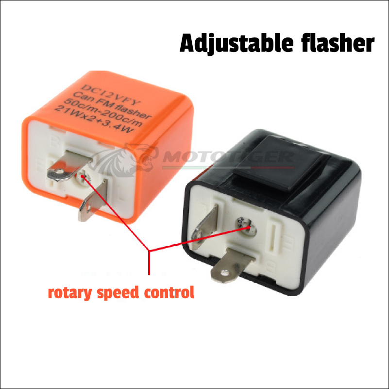 Motorfiets LED Knipperlichtrelais Verstelbare Frequentie Vierkant Knipperend Knipperlicht Motorfiets Led-verlichting Richtingaanwijzer 12V Flash
