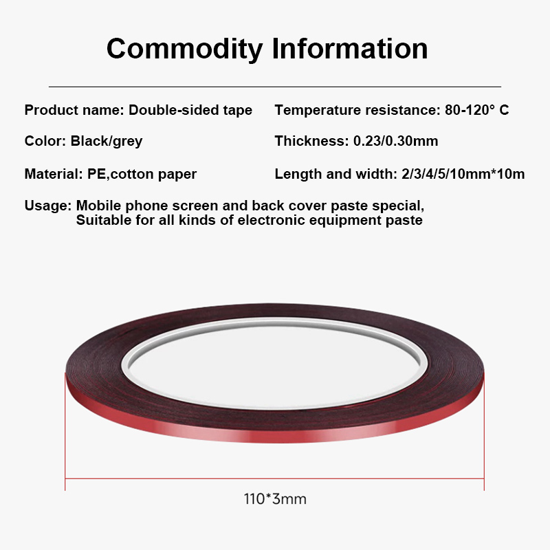 AMAOE 0.03mm Double Sided Adhesive Tape for Mobile Phone Tablet Repair LCD Screen Back Cover Sealing Tape