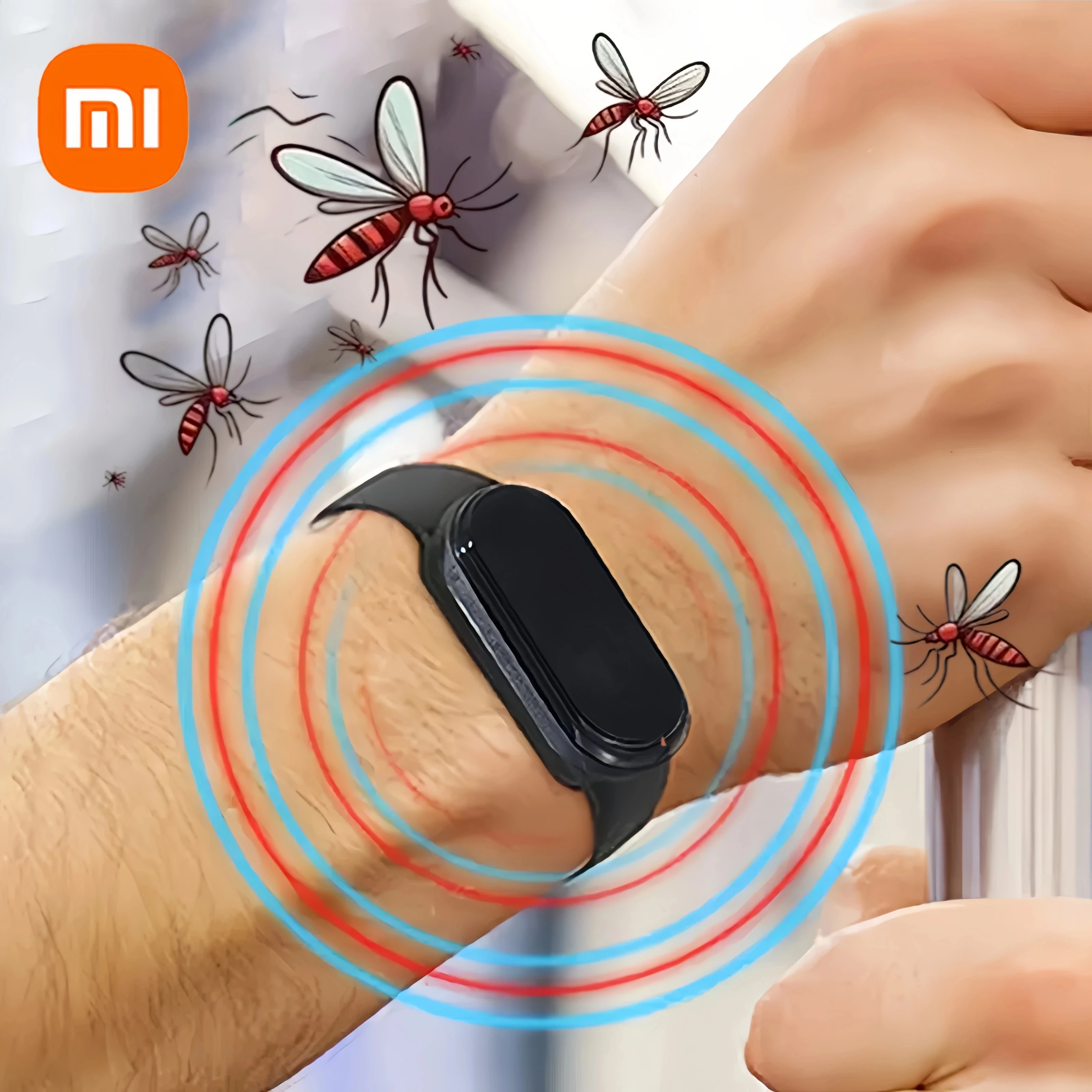 Xiaomi противомоскитные часы портативные для кемпинга на открытом воздухе силиконовые часы против комаров для предотвращения укусов комаров 2025