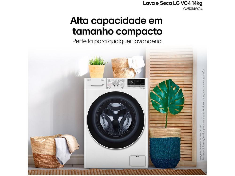 Lava e Seca LG 14kg Smart Smart VC4 CV5014WC4 com - 220V