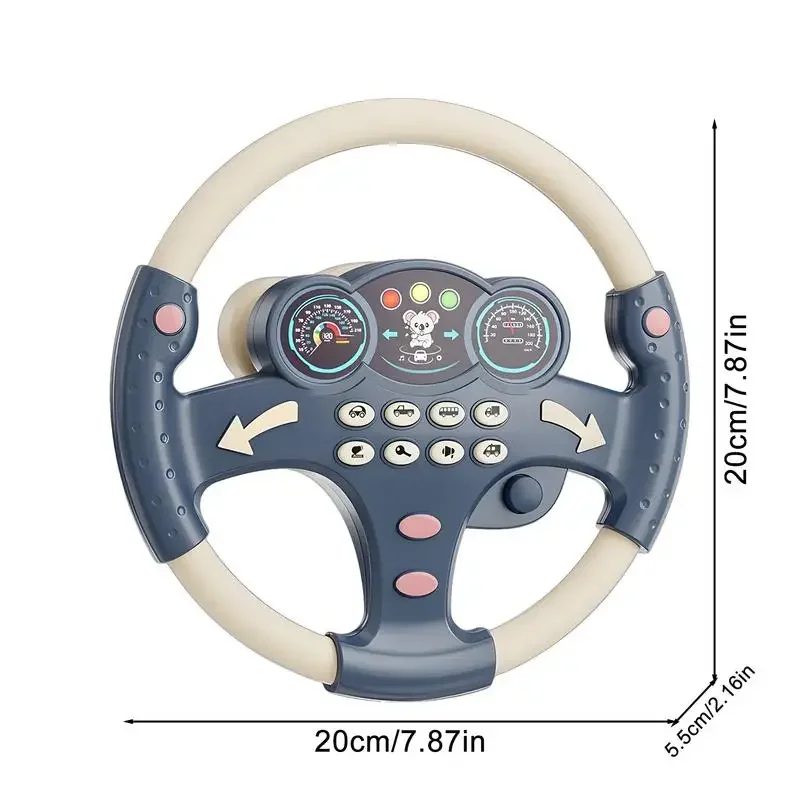 เด็กจําลองพวงมาลัยของเล่นขับรถไฟฟ้าเสียงเพลงของเล่นการศึกษา Copilots รถเข็นเด็กของเล่นของเล่นเด็ก