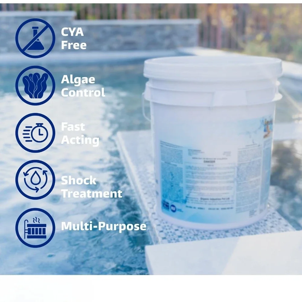 Hot sale.Popular Pool Shock- 65% Granular Cal Hypo-Swimming Pool Shock for In-Ground,Above Ground,Spas &Hot Tubs-50 Pound Pail