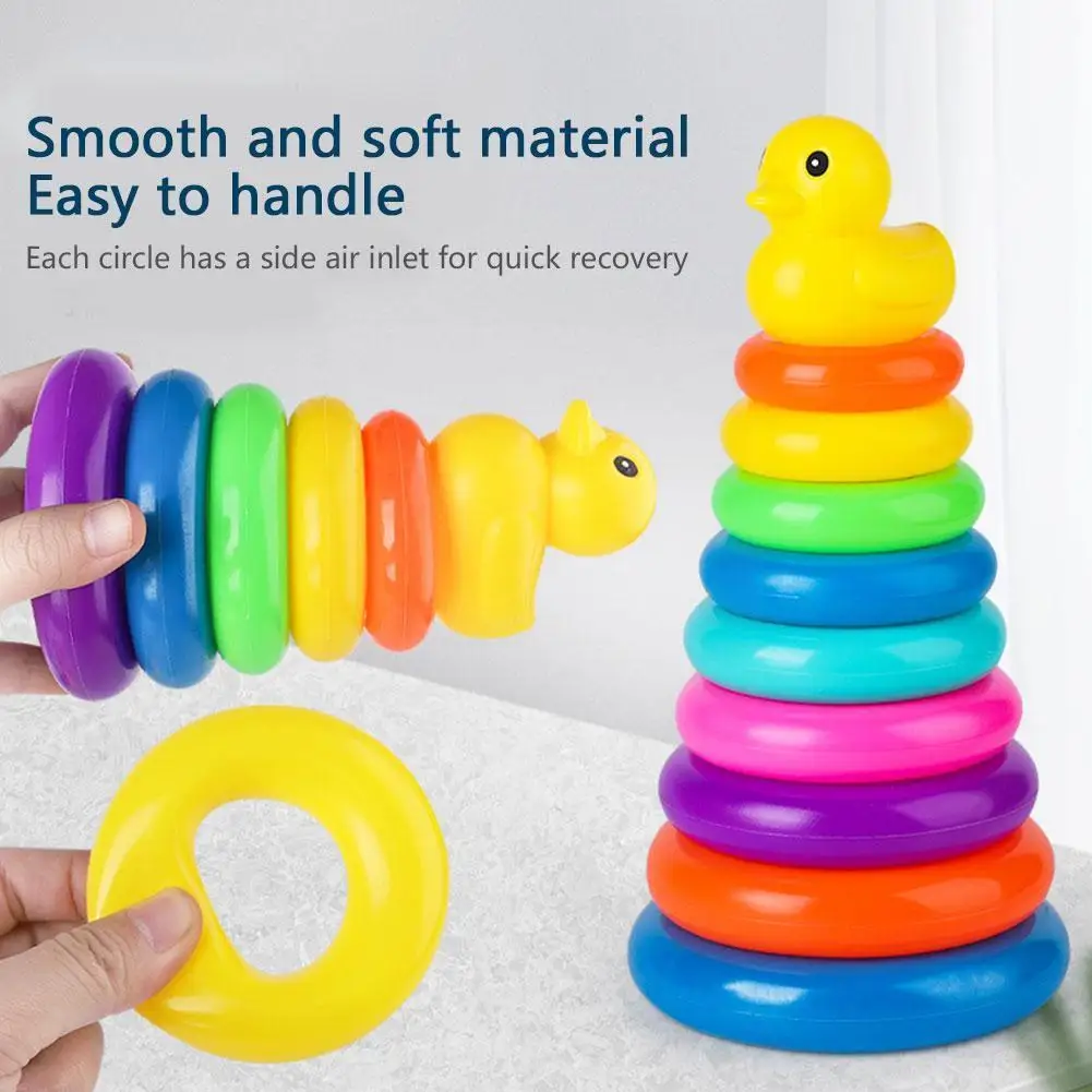 Động Vật Rainbow Xếp Chồng Vòng Tháp Stapelring Trẻ Em Montessoris Đồ Chơi Giáo Dục Sớm Giảng Gỗ Cho Bé Quà Tặng Đồ Chơi Xếp Chồng