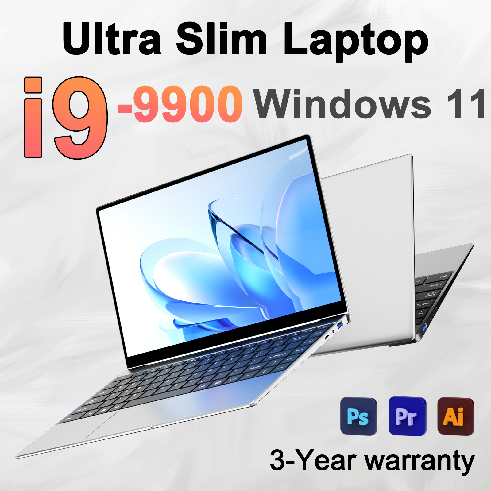New 14.1" Laptop Intel Core i9-9900 32GB 2TB Gaming PC Ultra Slim Office Study Computer PC Windows 11 Pro  1920*1080 HD