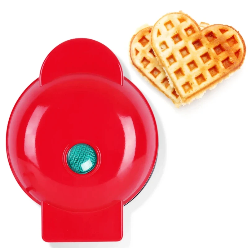 Mini Waffle Maker Bubble Egg Cake Oven Breakfast Love Heart Small Waffle Maker Cooking Appliance for Children's Birthday Parties