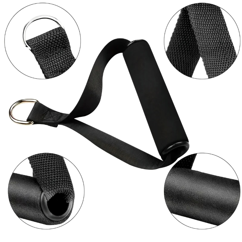 2 pezzi di fasce di resistenza per esercizi da palestra con impugnatura in corda professionale con maniglie antiscivolo Accessori per il fitness