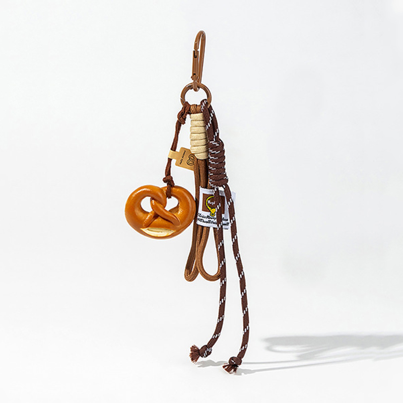 Colgante de bolsa de cuerda trenzada, llavero colgante de alta calidad, bonito pan de agua alcalina, colgante de bolsa Ins, colgante de Chocolate
