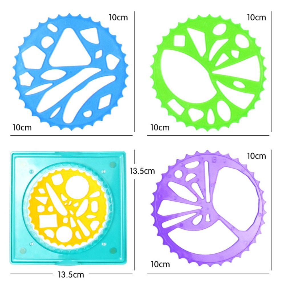 5/12/22 шт., детская пластиковая линейка-Спирограф