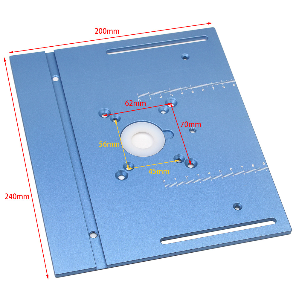 C8 Router Table Insert Plate Engraving Machine Inverted Plate Set Aluminum Alloy Trimming Milling Flip Board Woodworking Bench