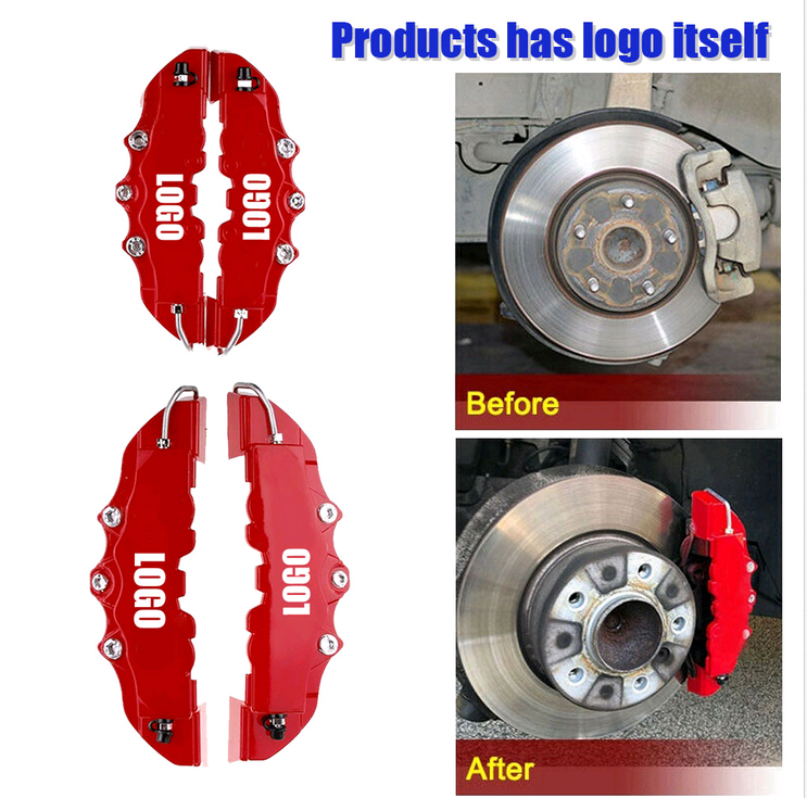 4 Stuks Auto 3D Disc Remklauw Covers Voor & Achter M + S Racing Schijfremklauw Plastic Covers voor 18.3-23.6 "Wiel Accessoires