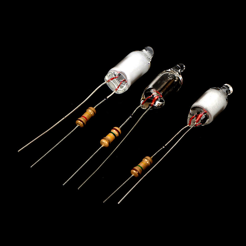Mini Lâmpadas de Néon com Resistor, Indicador de Luz, Vermelho, Azul, Verde, 6x13mm, 220V, 10Pcs