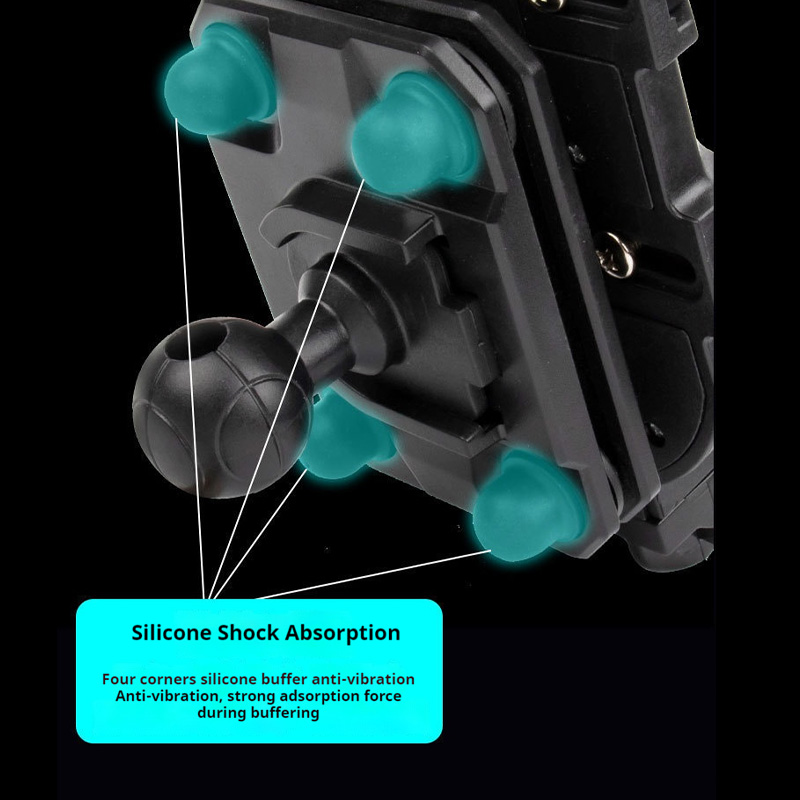 Suporte do telefone da bicicleta da motocicleta com amortecedor guiador da bicicleta espelho retrovisor montagem para 4.7-7.1 polegada smartphones à prova de choque