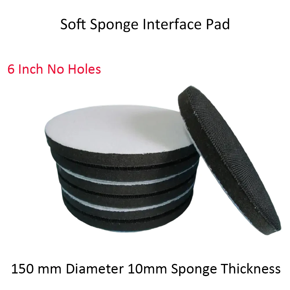 13 Types 2 Pcs 6Inch 150mm Sponge Interface Pad Hook&Loop for Sanding Pad Abrasive tools Accessories For Metal Wood and Repair