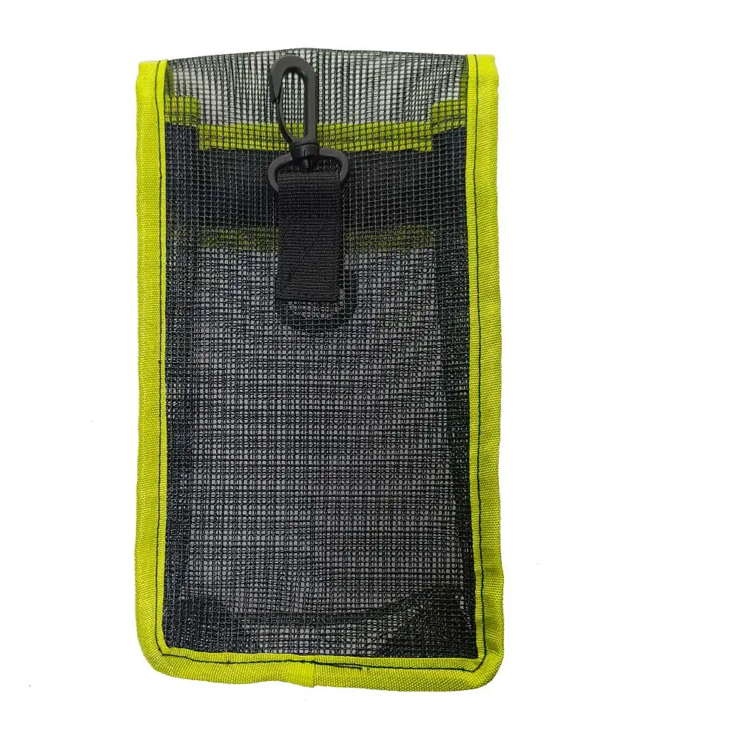 Scuba Diving SMB Storage Bag Tech Cave Diving Signal Tub Reel Snap Sausage Buoy Diver Safety Marker Buoy Mesh Carry Pouch