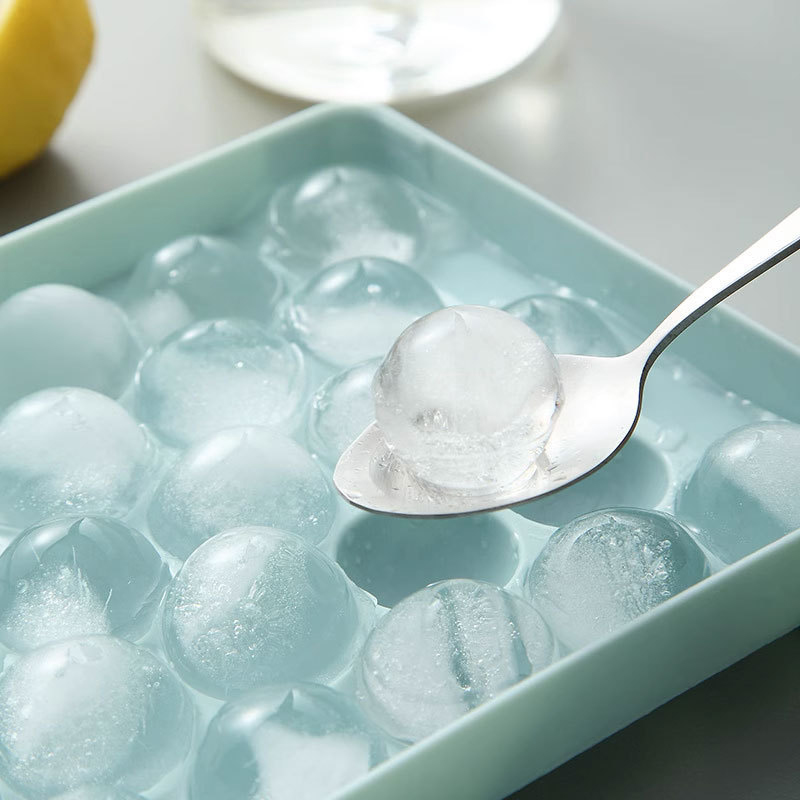 【Hot sales】1/2 round ice box, round ice box, round ice box with lid, ice hockey mold for refrigerator freezer