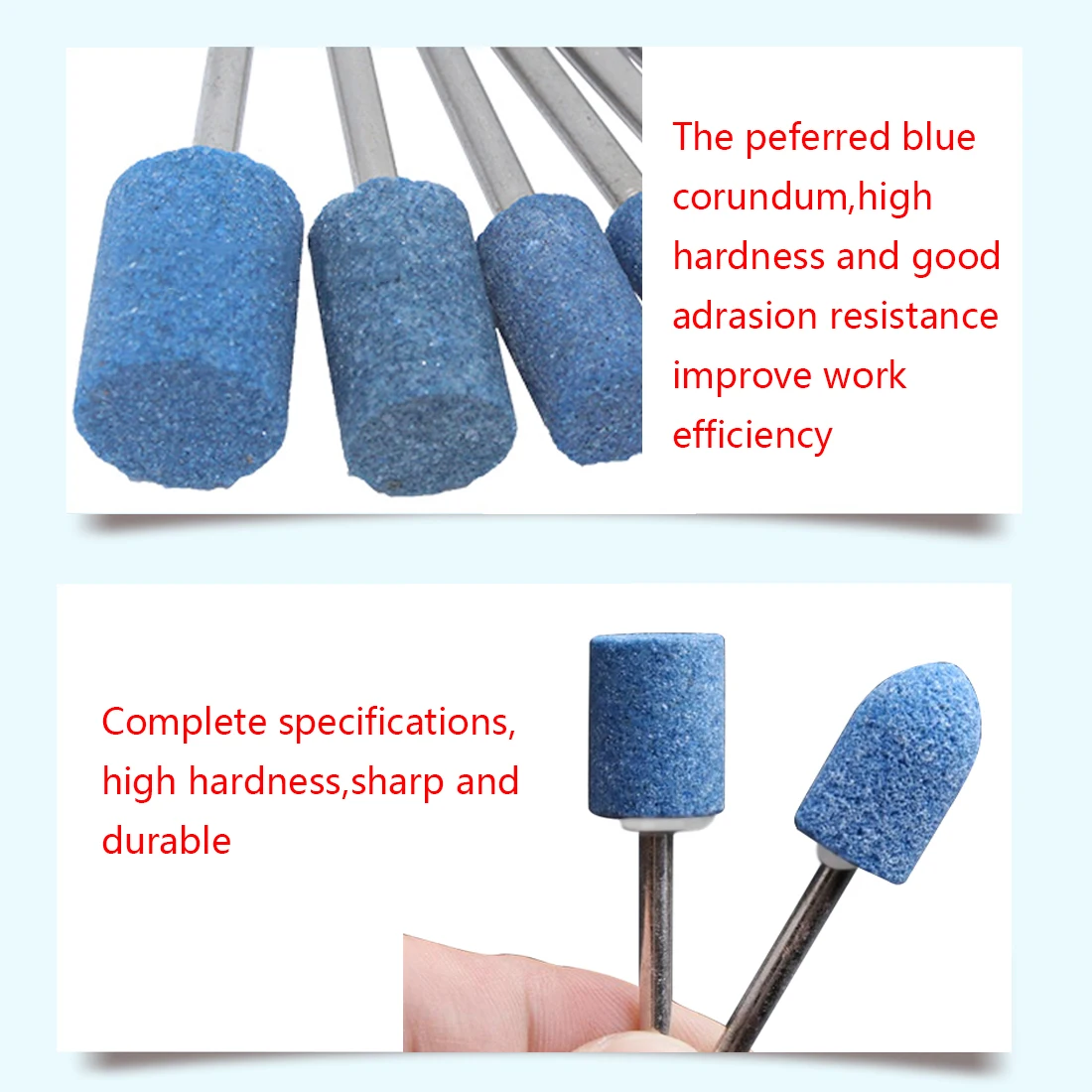 Cabeça de polimento abrasiva montada para dremel, ferramentas elétricas rotativas, pedra de moagem elétrica, acessórios dremel com 10 peças