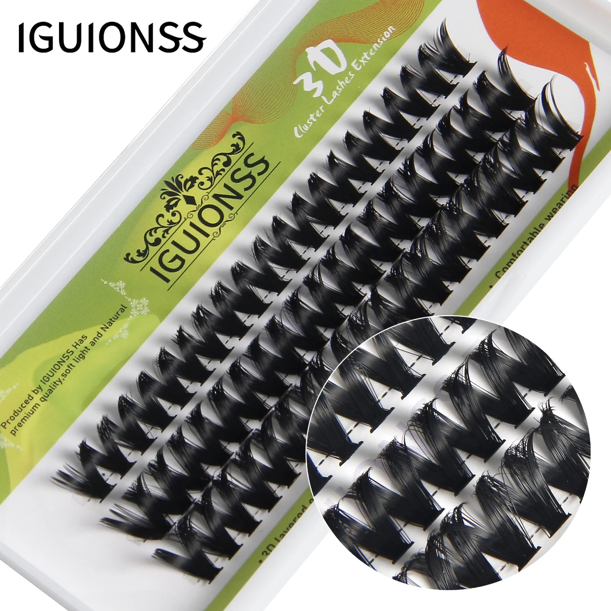 IGUIONSS Phân Đoạn Lông Mi Giả Nối Dài DIY Tự Nhiên Cá Nhân Làn Mi Dụng Cụ Trang Điểm Mềm Mại Dễ Dàng Hoạt Động Lông Mi Miễn Phí Vận Chuyển