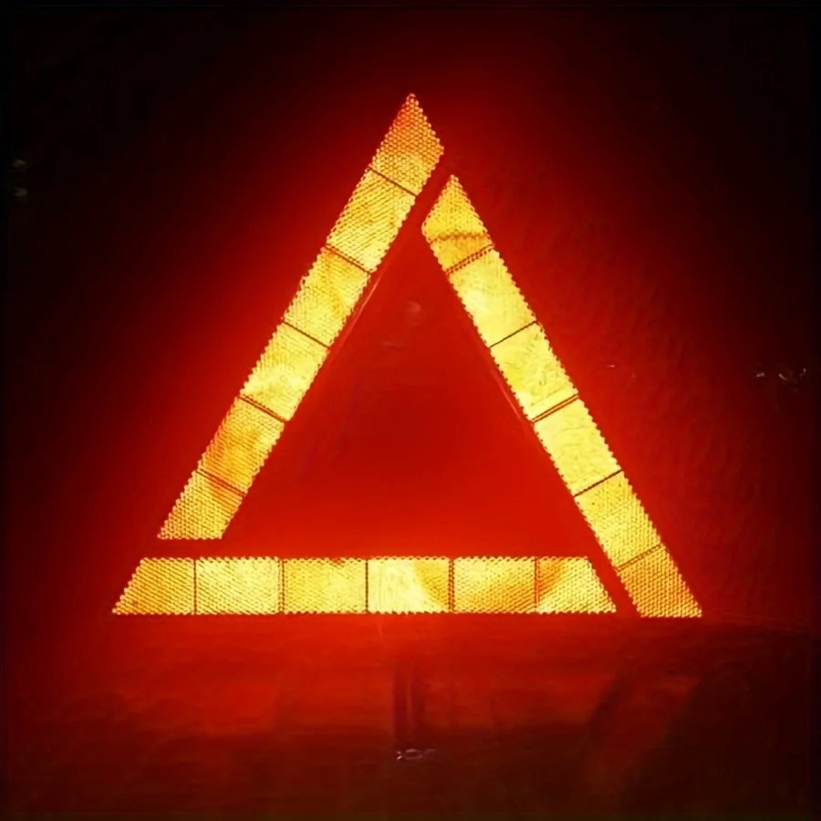 Reflector de señal de parada plegable con trípode para coche, herramienta de advertencia de avería de emergencia, triángulo rojo, reflectante, accesorios de peligro de seguridad