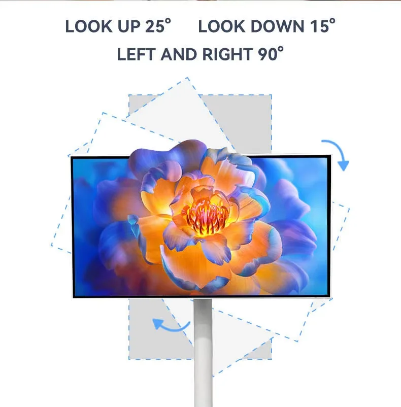 21.5 inch Android tablet computer HD display floor-standing display terminal ultra-thin frame rotating touch all-in-one machine