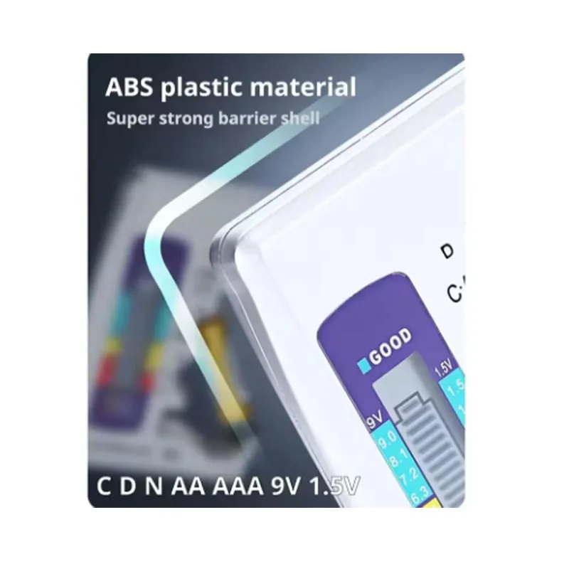 Probador de baterías digital universal: comprobar rápidamente la capacidad de celdas de botón C D N AA AAA 9 V 1,5 V: portátil y fácil de usar